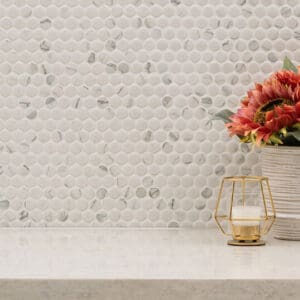 MSI CARRARA PENNY ROUND Mosaic Collection